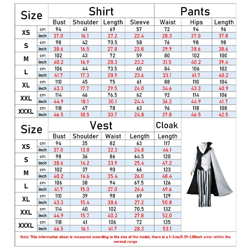 Anime Bungo Cosplay Stray Dogs Nikolai Gogol Cosplay Costumes Tops Vest Pants Cloak Eye Mask Gogol Suits Halloween Cos Adult Men view 6