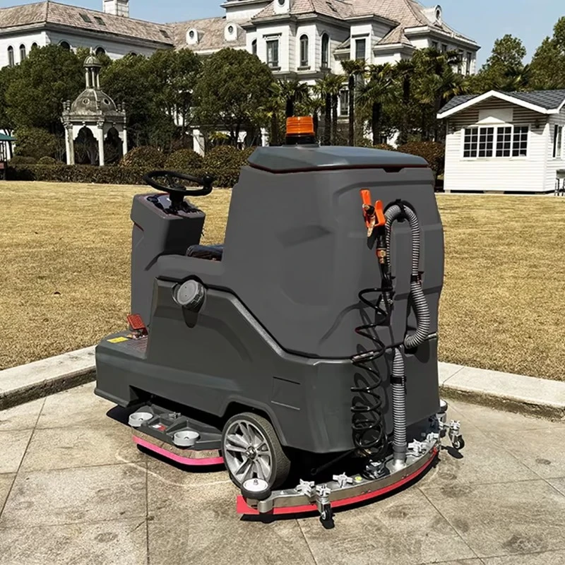 Hot Selling 200Ah Battery Pure Electric Floor Scrubber Industrial Ride on Scrubber