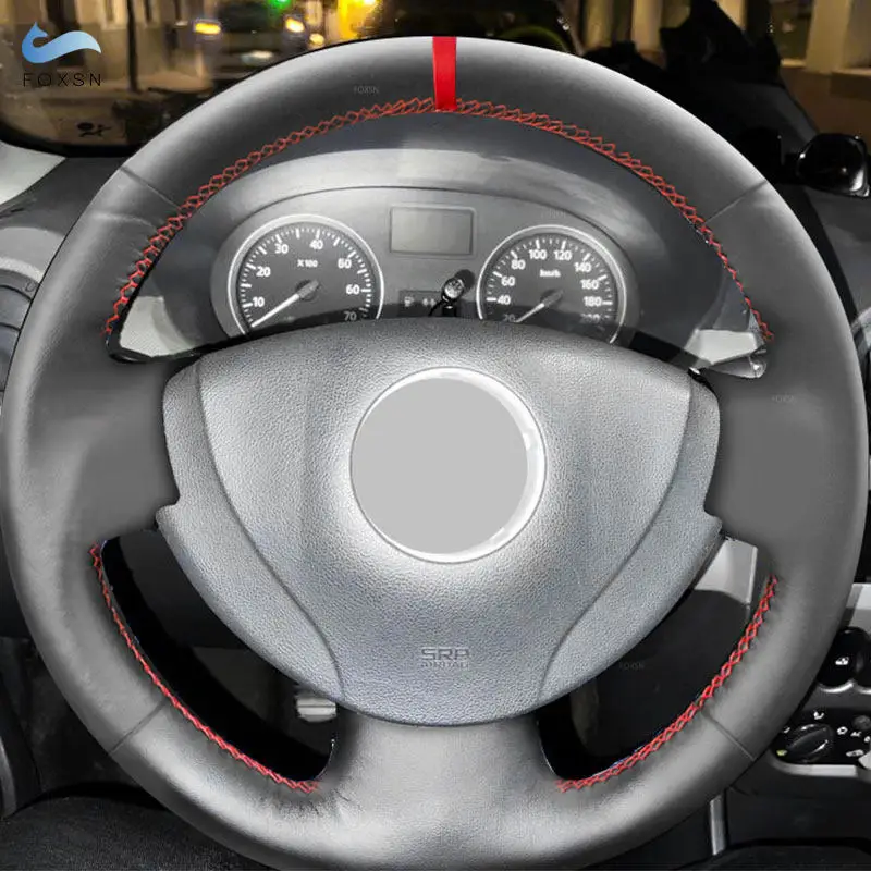 

Steering Wheel Leather Cover For Nissan Almera 3 (G15) 2012 2013 2014 2015 2016 2017 2018 Car Interior Steering Wheel Cover Trim