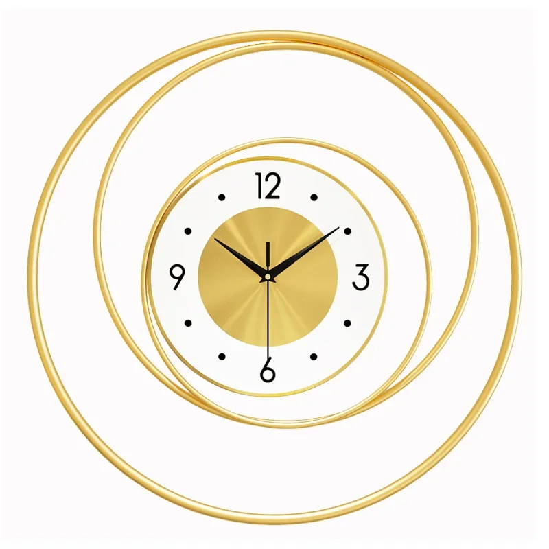 Gold Large Modern Wall Clock Simple Nordic Light Luxury Design Silent Operation Creative Living Room Decorative Wall Watch Gift