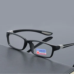 Fashion TR90 Reading Glasses Unisex Blue Light Blocking Far Sight Glasses Square Frame Light Weight Presbyopia Eyeglasses