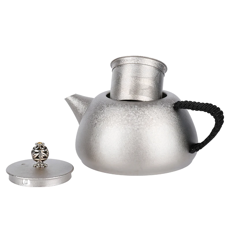

Portable Ultra Light Titanium Mini Kettle Filtered Water Cup Teapot Set Camping Hiking Coffee Tea Water Maker Accessories