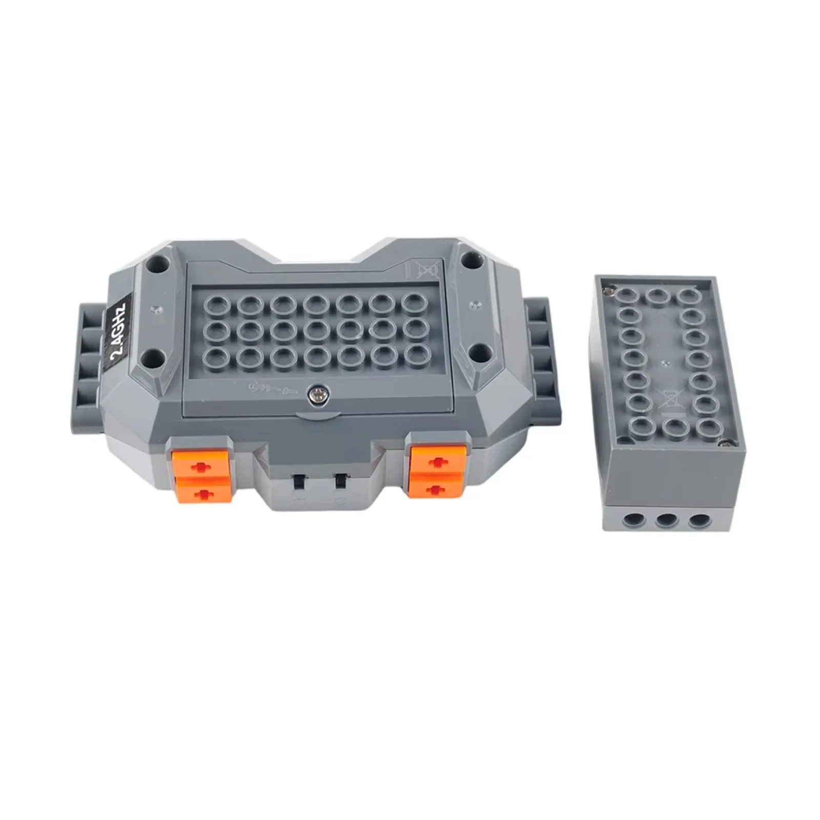 Rechargeable 4/8-Channel Remote Control Set with Li-ion Battery Box, Speed Adjustable for Building Block Motors