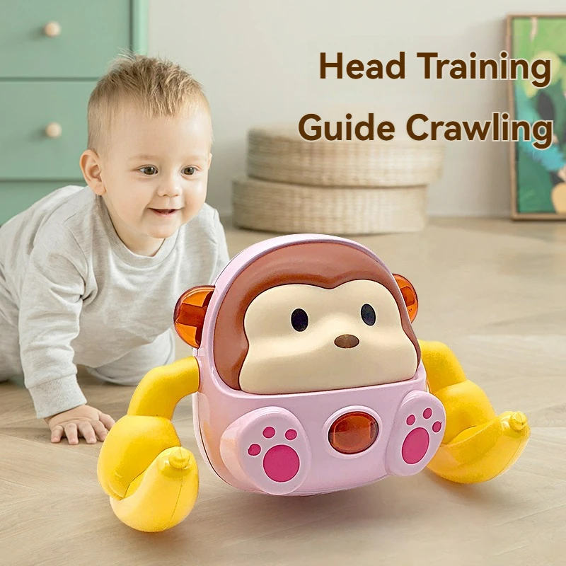 Toddle brinquedo interativo musical natureza som barriga tempo infantil bebê habilidade motora fina brinquedos dos desenhos animados macaco rastejando brinquedo crianças presentes
