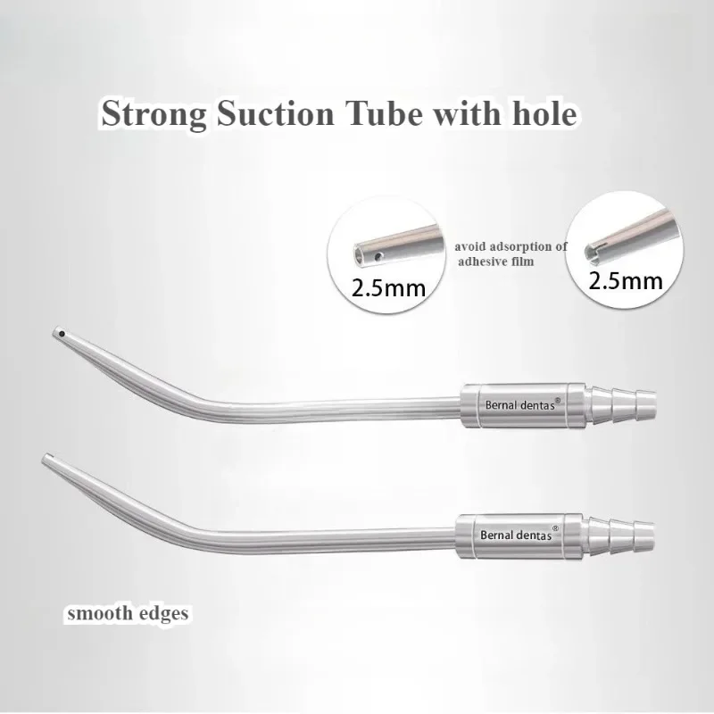 2Pcs Dental Metal Strong Saliva Suction Oral Instrument Dental Materials Implant Controllable Suction Tool