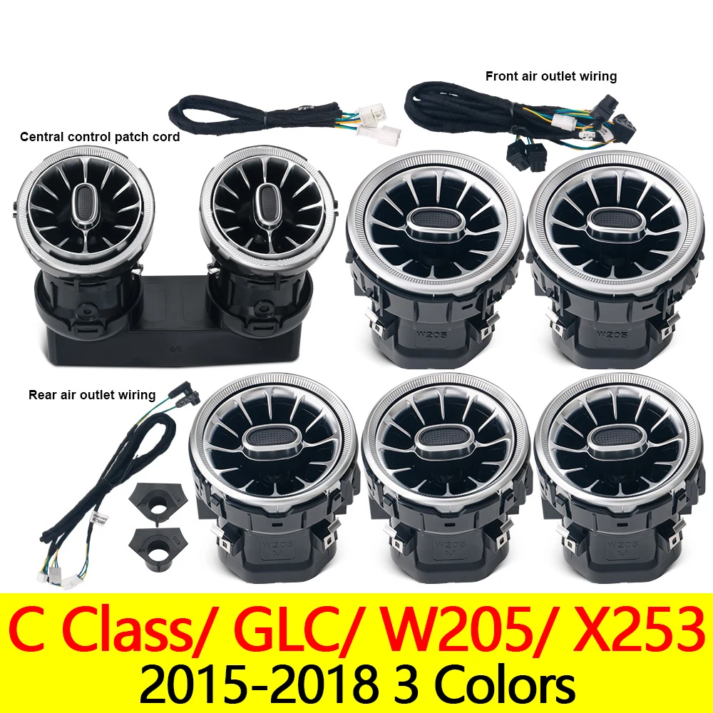 3 Color Turbine Vents Ambient Light For Mercedes Benz W205 X253