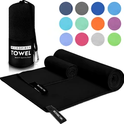 Toalha de secagem rápida portátil do esporte, absorvente super, banho, praia, curso, Gym, natação, corrida, ioga, Microfiber