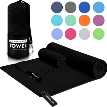 Toalla deportiva de secado rápido, Toalla de playa de baño súper absorbente, toalla de gimnasio portátil de viaje para nadar, correr, Yoga, toalla de microfibra