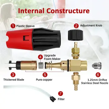 高壓清洗機泡沫噴槍洗車器雪泡噴槍汽車清潔劑泡沫清洗機適用於凱馳、英特爾克、胡特、斯蒂爾、帕克賽德 10 最佳銷售 雪泡 - №9