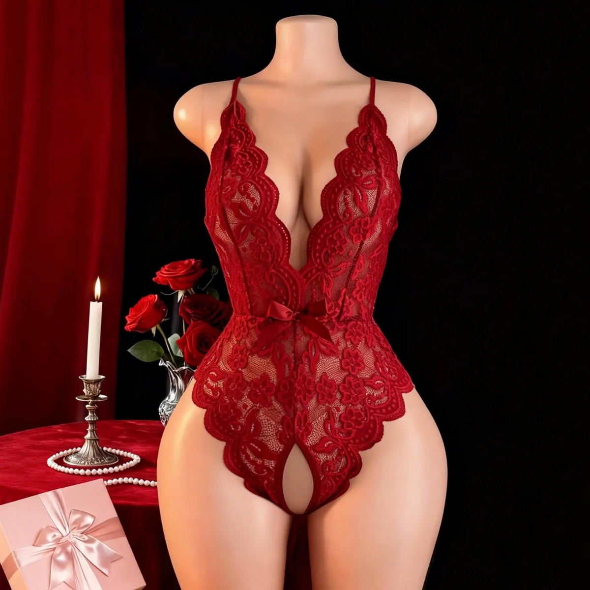 Sexy Lingerie For Women Lace Sex Underwear Teddy Babydoll Dress Open Erotic Costumes Exotic Wedding Bodysuits view 4