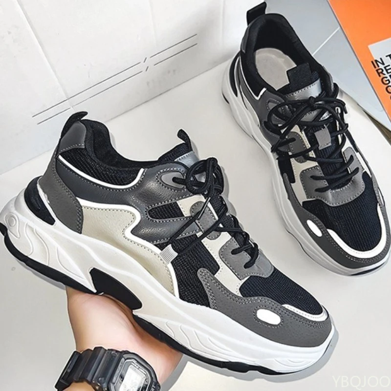 Весенне-летняя простая удобная мужская обувь, новые сетчатые дышащие трендовые универсальные спортивные кроссовки для отдыха