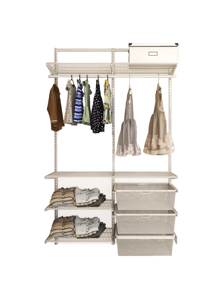 Simple open wall wall wardrobe home walk-in metal cloakroom simple wardrobe rack