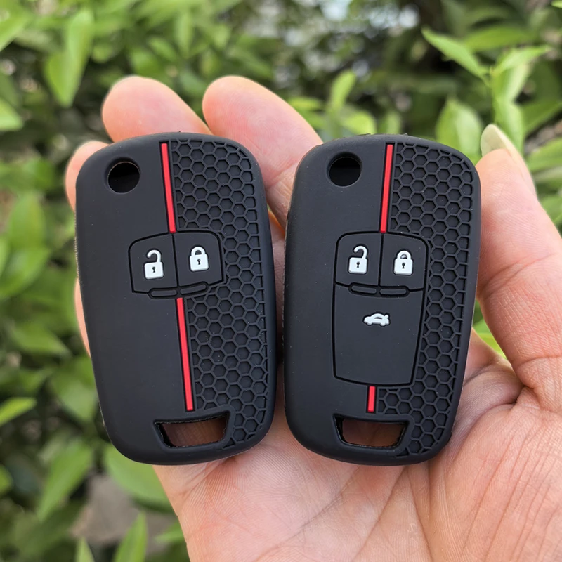 Silicone Car Key Cover Case FOB for Chevrolet Cruze Buick Opel Astra Corsa Antara Zafira Meriva Insignia 2/3 Buttons Key Holder