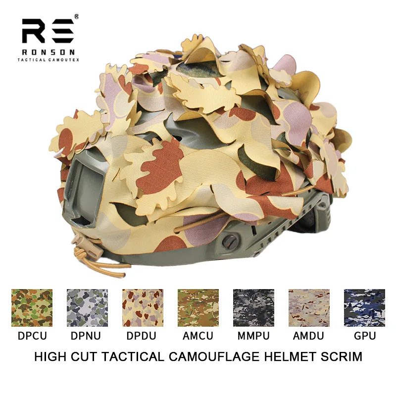 

Australian Auscam DPDU Camouflage 3D Laser Cut Tactical FAST Helmet Scrim Cover Airsoft Paintball Personal Defense Scrim NIR