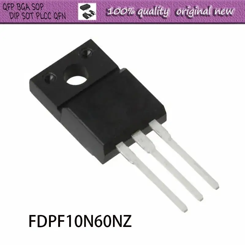 NEW  10PCS/LOT  FDPF10N60NZ FDPF10N60 10N60NZ TO-220F