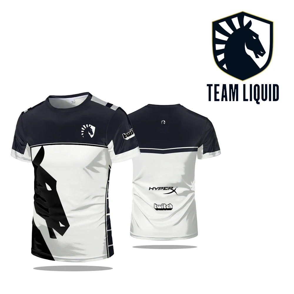 ESports Game Team Liquid Uniform Sports Jerseys Men T-shirt All For The Game Fans Spirit New Team Shirt Casual Games Contest Tee