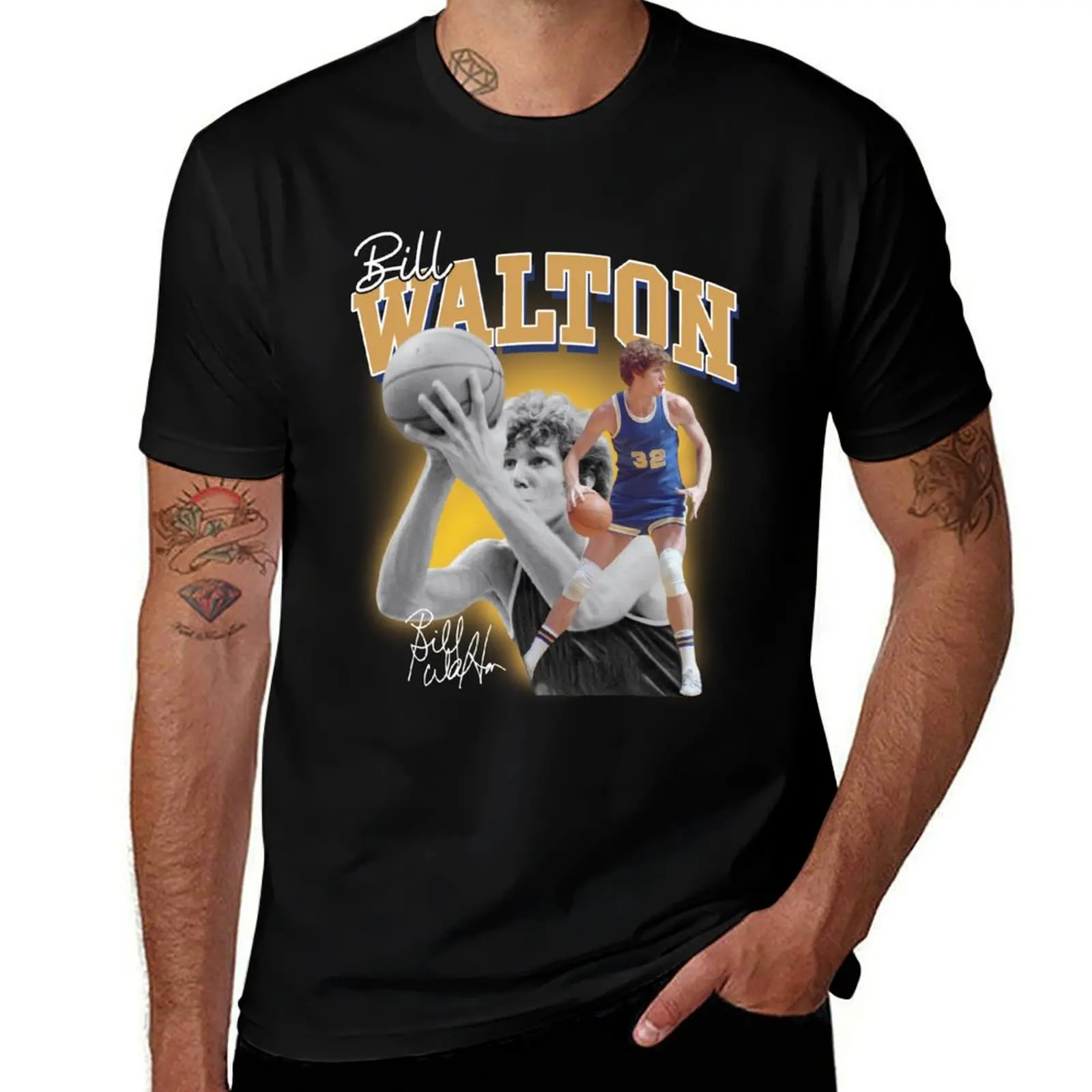 Bill Walton Basketball Legend Signature Vintage Retro 80s 90s Bootleg Rap Style T-Shirt