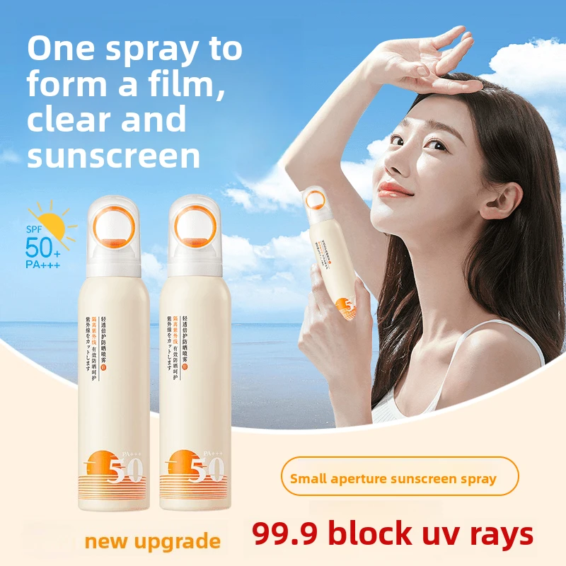 بخاخ واقي من الشمس شفاف مزدوج الحماية من الشمس SPF50، حماية صيفية من الأشعة فوق البنفسجية، مضاد للعرق، تركيبة بيضاء غير مزيفة للوجه والجسم. #1