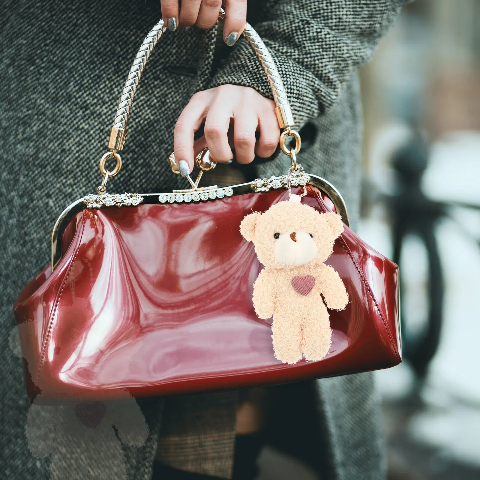 

12Pcs Bear Decoration Soft Keychain Pendant Bag Backpack Hanging Charm for Gift Party Favor Bear Stuffed Animal