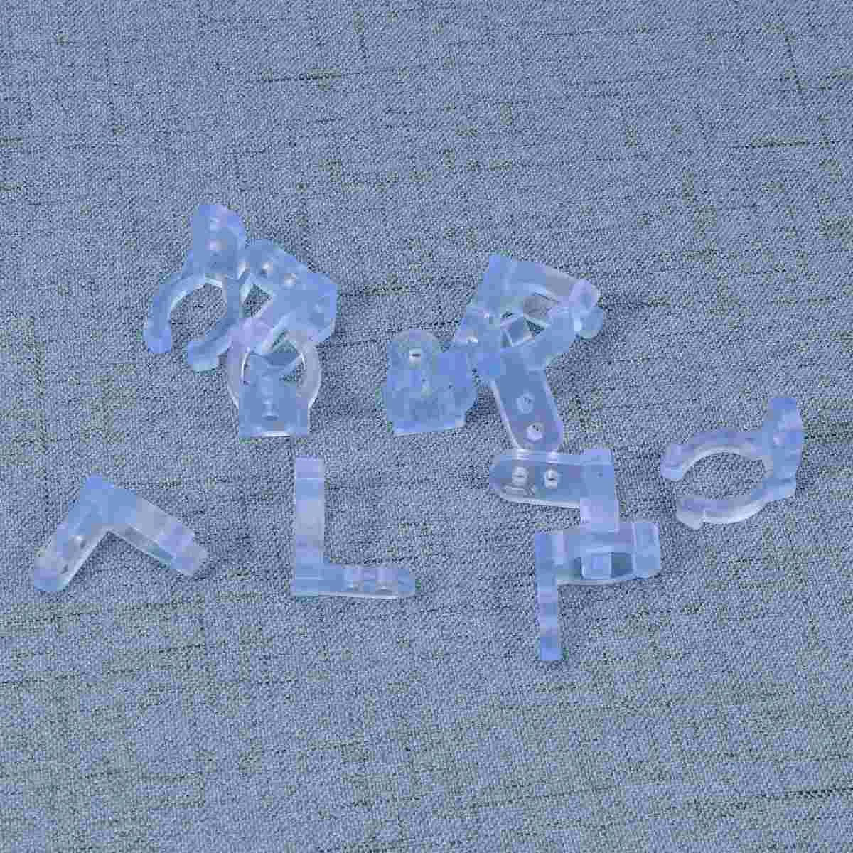 100PCS/Pack Clear PVC LED Rope Light Clips Holder Durable Mounting Rope Light Clips for Round Rope Light