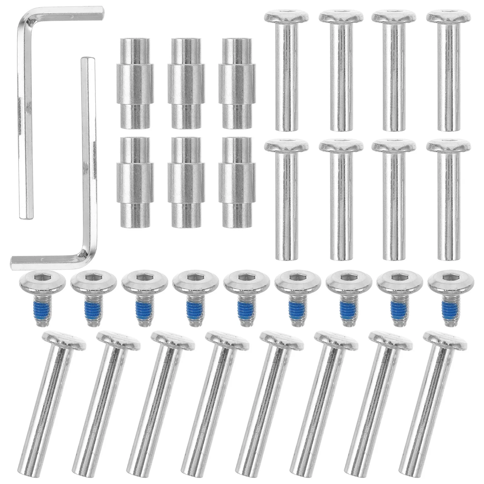 

1Set Aluminum Alloy Roller Skate Axles Inline Skate Axle Screws Replacement Kit Precision Threaded Mounting Bolts for Quad