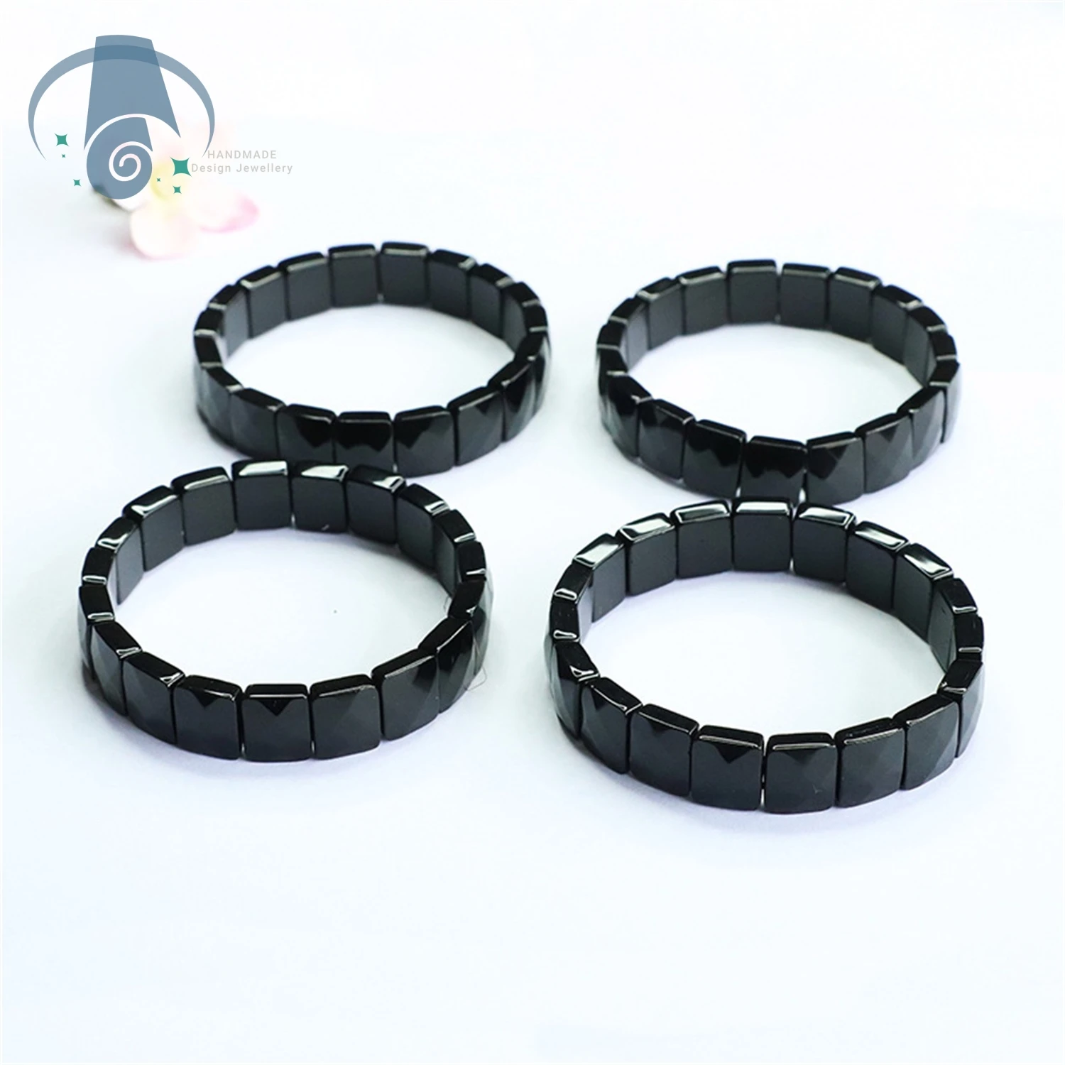 Natural Black Obsidian Bracelet Smooth Polished Stone Energy Protection Healing Crystal Jewelry for Women Men Yoga Meditation 6