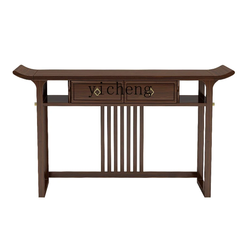 

New Chinese Style Console Tables Ugyen Wood a Long Narrow Table Side View Living Room Entry Door Altar Cabinet