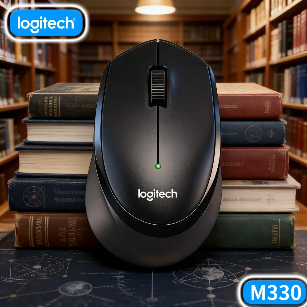 Support Detailed Office File Work Logitech M330 Silent Wireless Mouse Reliable Tracking For Report Spreadsheet Document Edit