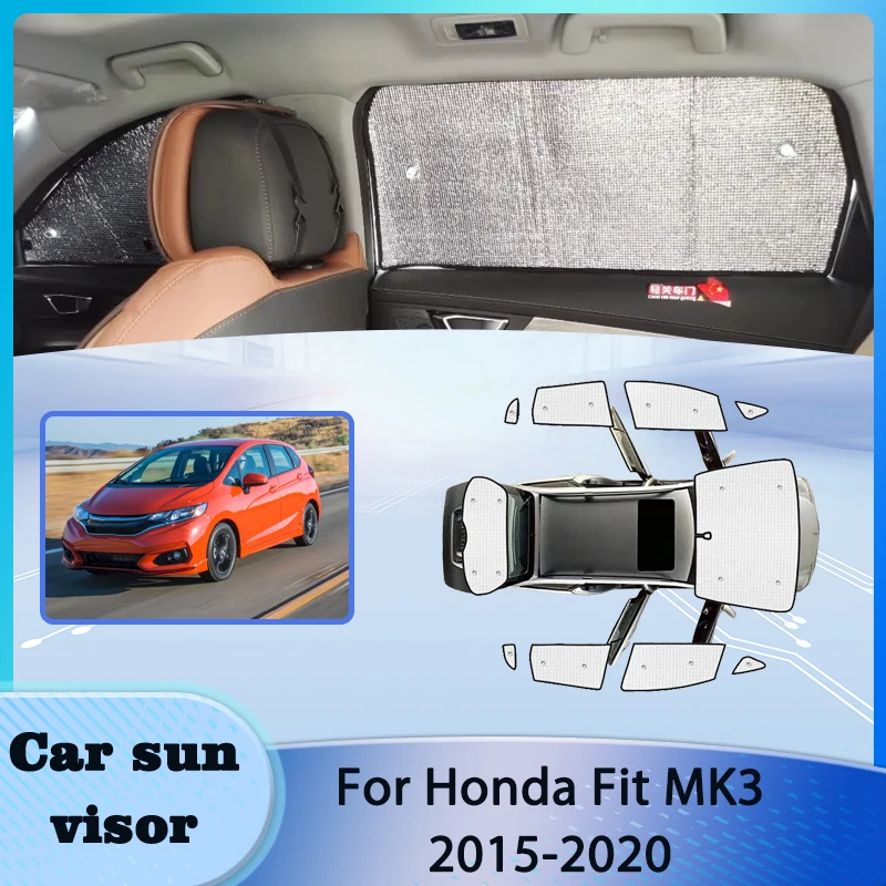 

Car Sunshade For Honda Fit Accessories Jazz MK3 2015 2016 2017-2020 Car Visor Anti-UV Sun Window Visors Covers protection Parts