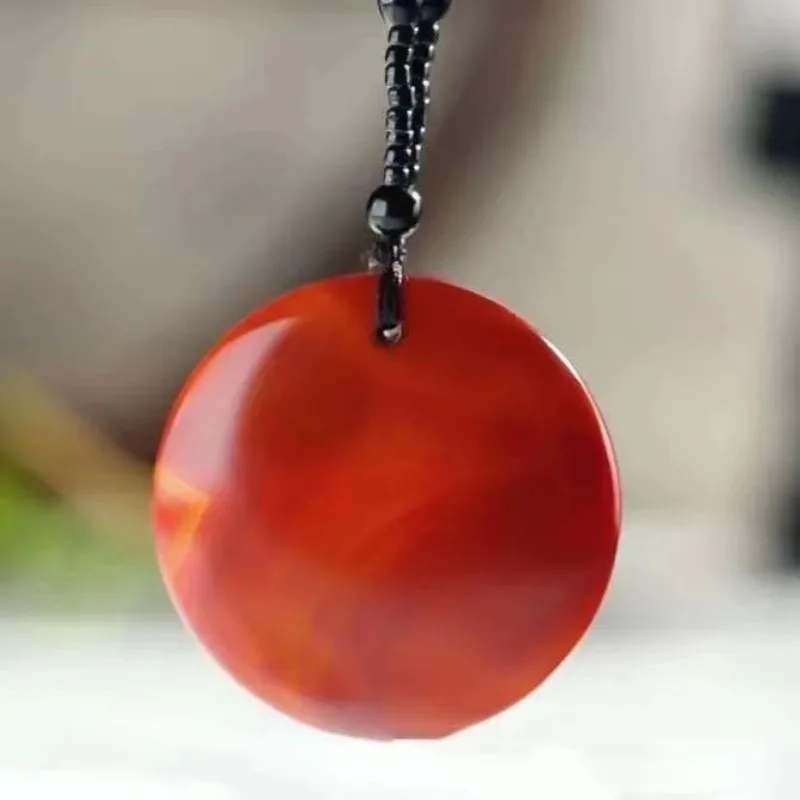

Warring States Period Red Agate Ping An No Matter Brand Sweater Chain Gourd Pendant Pendant Wholesale