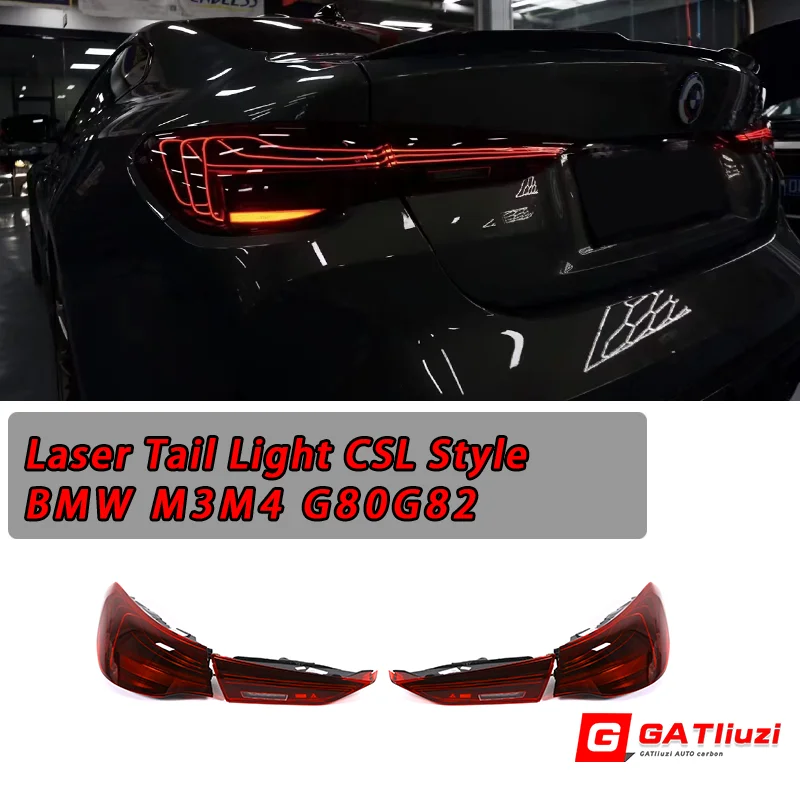 For BMW G80 M3 G82 M4 CSL Laser Tail Light Auto Taillight Assembly Upgrade Laser Back Lamp Accessories No Coding Required
