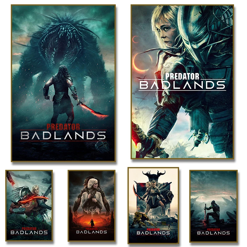 جديد P-Predator Badlands ملصق الفيلم قماش اللوحة Printwall صورة فنية لغرفة المعيشة ديكور المنزل كوادروس