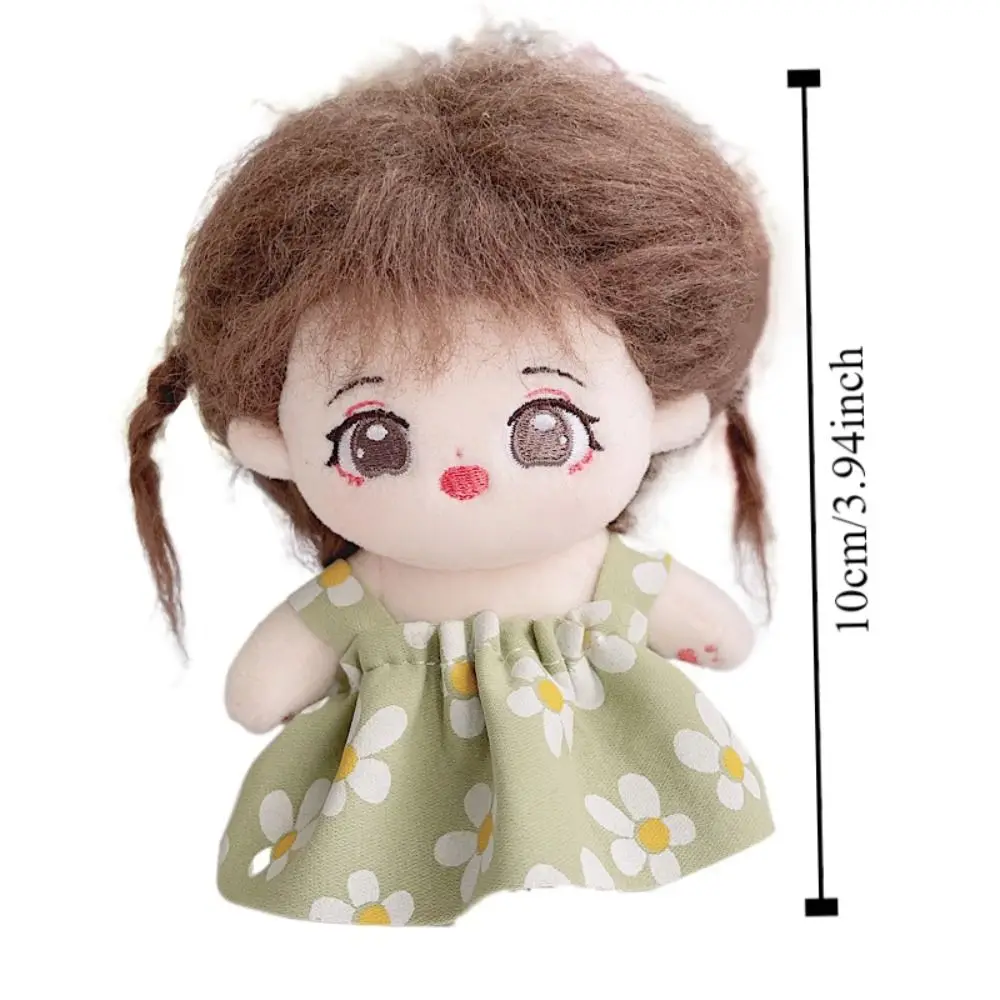 Doll's Clothes 10cm Cotton Doll Dress Toy Accessories Suspender Cotton Doll's Clothes Green Mini Plush Toys Clothes