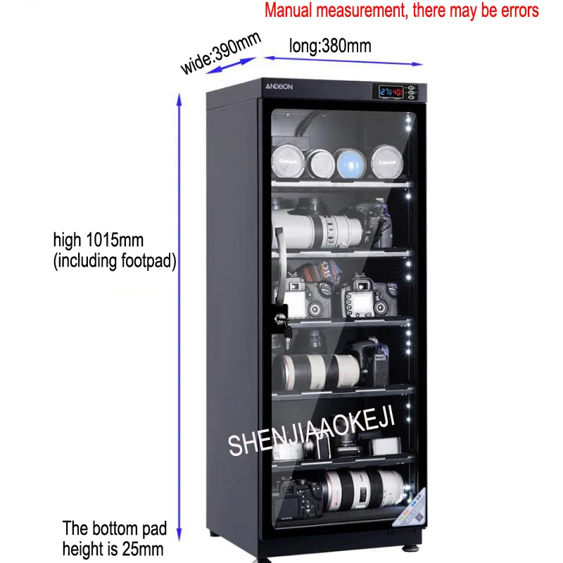 AD-120S 120L elektronická moistureproof skříňka digitální ovládání photographic aparatura odvlhčování schnoucí skříň 220V