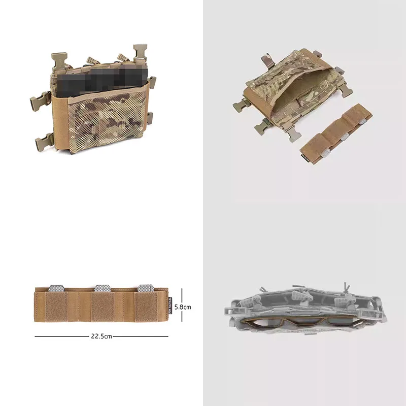 

Тактическое охотничье снаряжение, сумка-жилет, многоцелевой тройной разделитель инструментов серии JPC-R для нагрудной панели, подходит для RS05, RS07