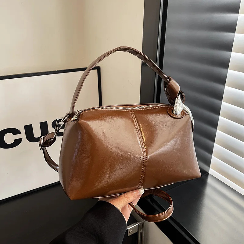 

Винтажная сумка-подушка 2025 года, шикарная женская сумка через плечо, универсальная сумка через плечо с верхней ручкой, сумка-тоут «день-ночь», текстурированная