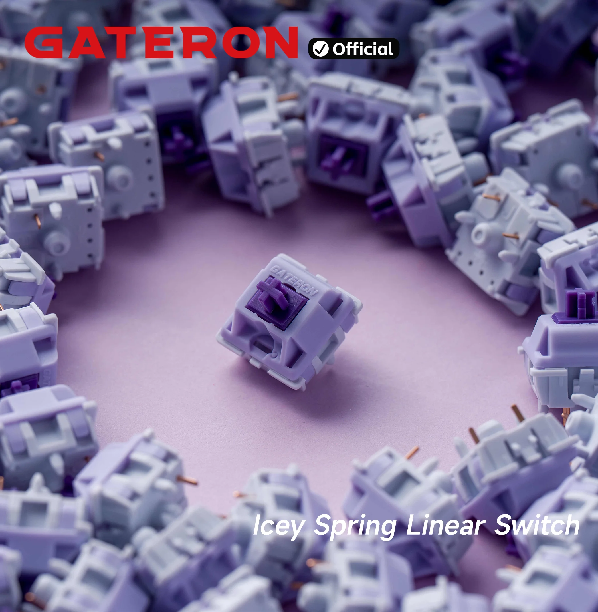 GATERON x JX-RH  Ice Spring Linear Switch 45gf Mechanical Keyboard Accessory DIY Hot Swap Keyboard Gaming Office
