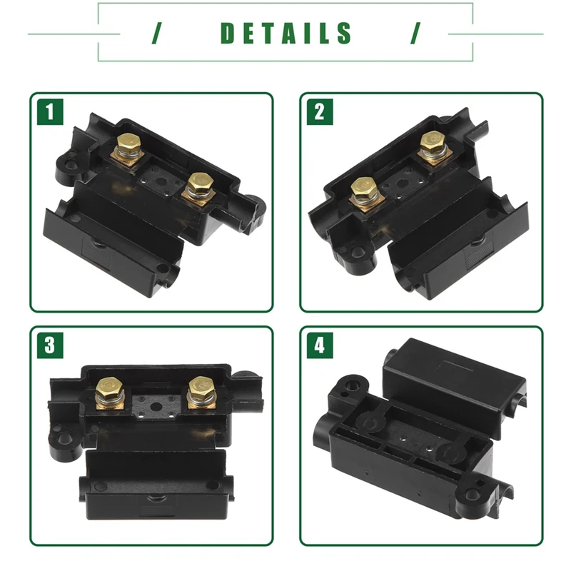 ANS Fuse Holder Kit For Dual Battery System, Fuse Holder, Tube Terminals, Pre Cut Heat Shrink Sleeving ,6 Set