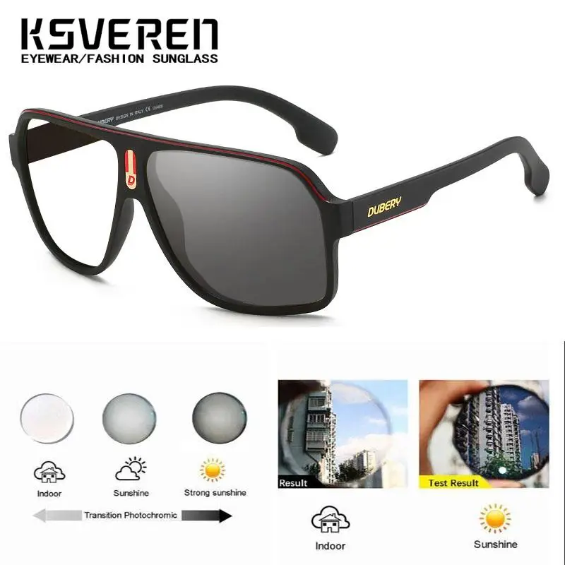 نظارات قصر النظر بإطار كبير فوتوكروميك للرجال بعدسات شفافة نظارات طبية متغيرة الألوان في الهواء الطلق نظارات قصر النظر #5