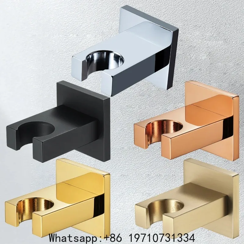 

Shower Head Support Wall Mounted Solid Brass Material Bathroom Shower Brakets Gold Rose Gold Black Faucet Accessories