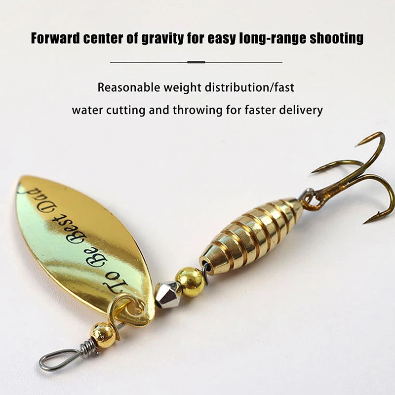 5/10 قطعة/صندوق ملعقة معدنية إغراء الصيد الصلب إغراء سبينر إغراء الترتر مع خطاف ثلاثي مع صندوق معالجة الصيد هدية عيد الأب