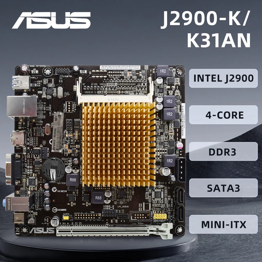 ASUS Motherboard J2900-K/K31AN Onboard CPU Motherboard, All-inone Machine Dismantling The Motherboard 1year Aftersales Guarantee