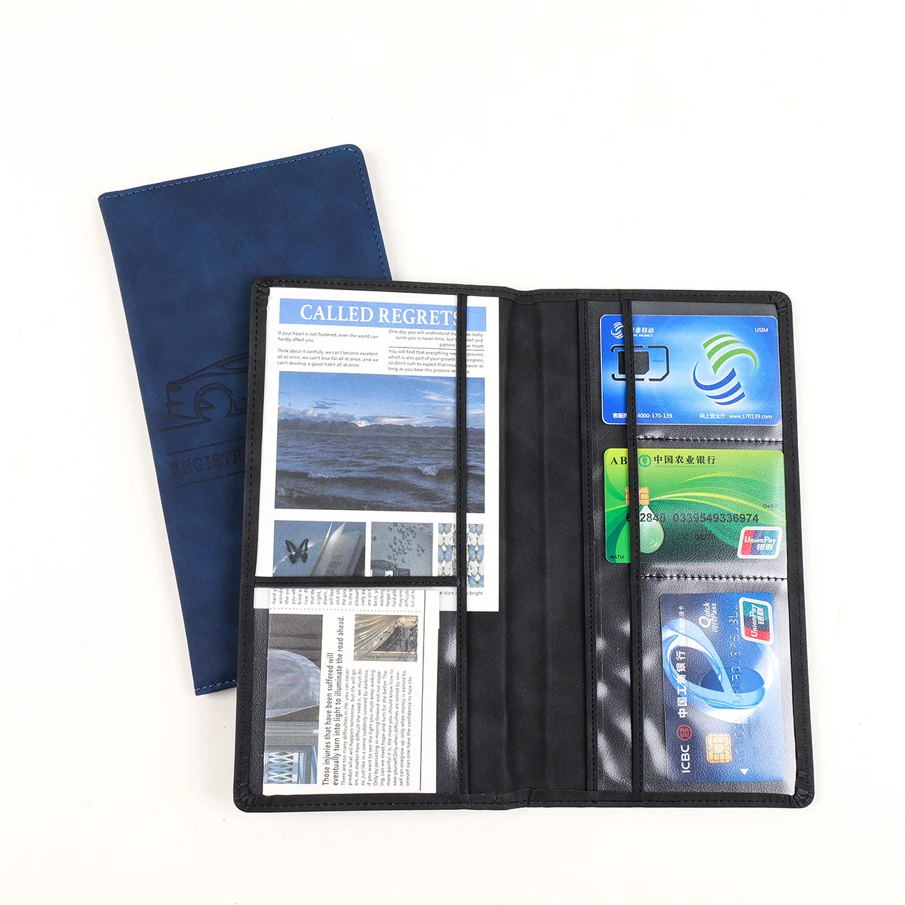 2025 Car Registration Insurance Holder Leather Men Driving License Cover Auto Documents License Storage Bag Credit Card Wallet