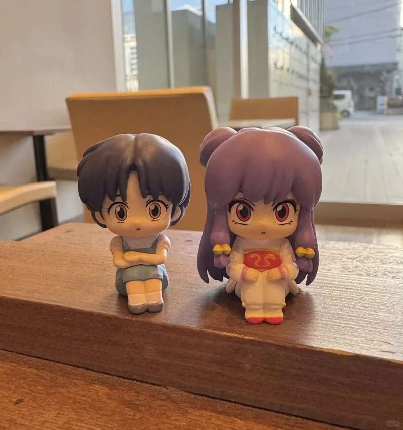 Original  Gachapon Ranma 1/2 Ranma Tendou Akane Hibiki Ryoga Shampoo PVC Anime Figures Action Figure Model Toys Gifts