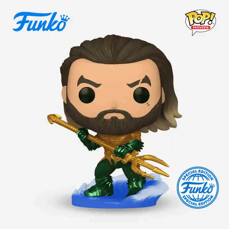 Funko Pop Aquaman 2 Figures Kawaii Mera Black Manta The Lost Kingdom Figure Vinyl Model Toy Doll Collect Desktop Decoration Gift