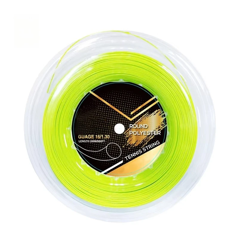 1.25mm Tennis String 56-59 Pounds 4G Polyester Training Racket String 200m Reel Gym Sport Outdoor Black String