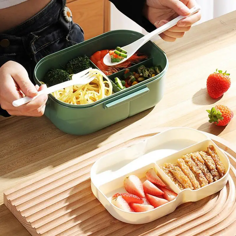 Double Layer More Convenient Security Heat Resistance No Odor Vent Hole Design Portable Food Grade Division Smooth Easy To Clean