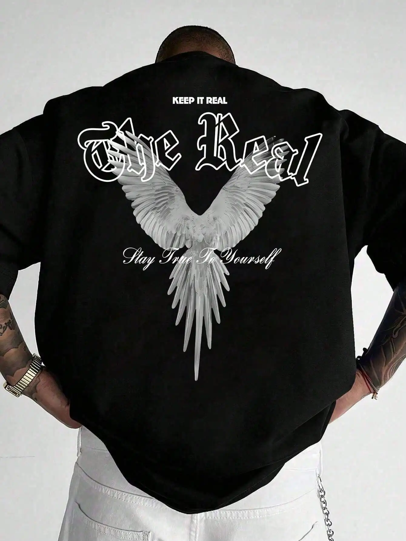 

Мужская модная повседневная футболка с круглым вырезом, 100% хлопок, универсальная уличная футболка с коротким рукавом