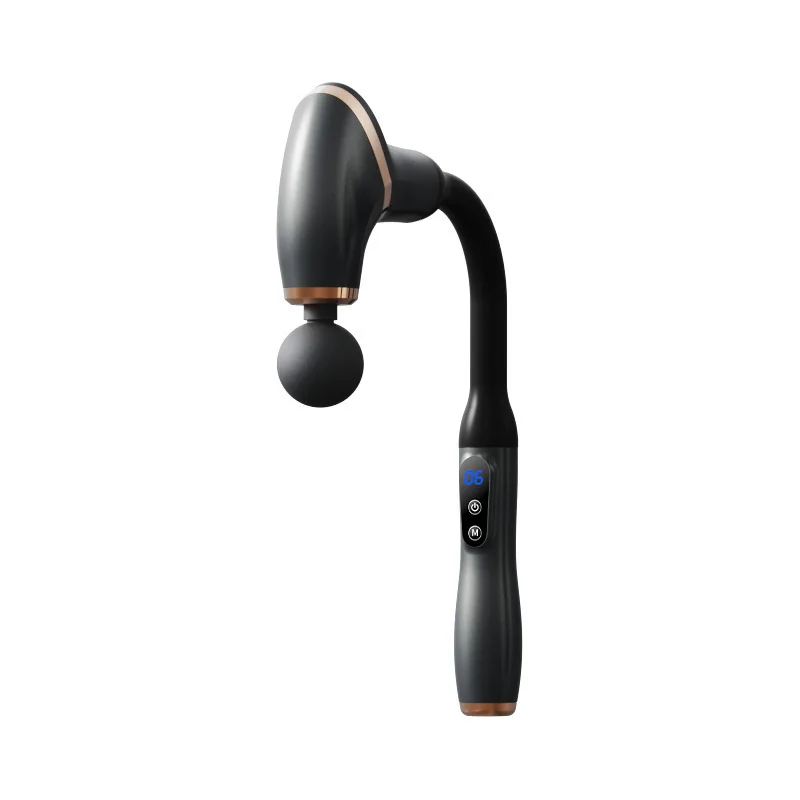 

6 Gears Electric Fascia Gun Whole Body Meridian Vibration Massager With U-shaped Long Handle For Muscle Relief Deep Tissue