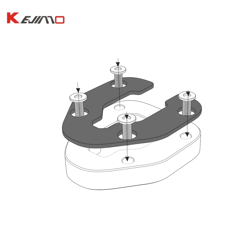 

For Zero SRF 2019-2023 2024 Kickstand Extender Foot Side Extension Pad Support Plate Enlarged Base Aluminum Alloy Motorcycle